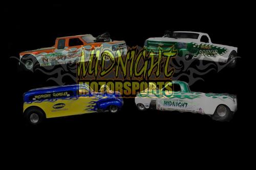 Midnight Motorsports is Jeremy Nelson, Jared Nelson, Jordan Nelson, and John Mumma. Super Modified Two Wheel Drive Truck Pulling