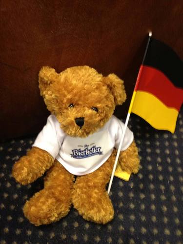 Official Bierkelled Ted - Globe Trotter, Stein Drinker, Bratwurst Eater. #Bear Coming soon to a Bierkeller near you