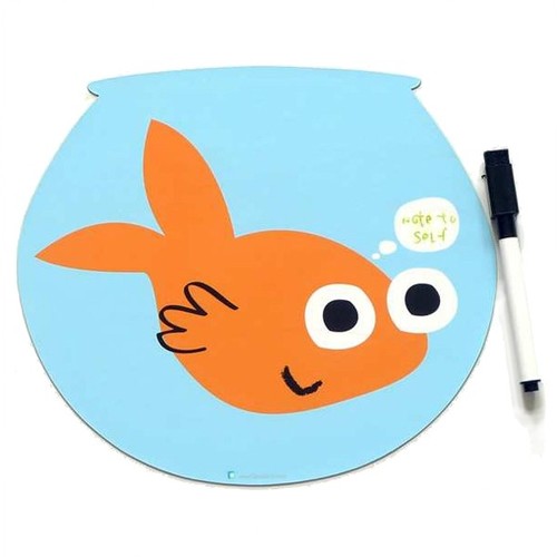 My mum bought a magnetic fish thing for the fridge and I like to decorate it