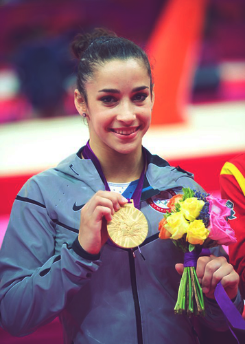 I love Aly Raisman. She is a total inspiration. i also love all 5/5 girls from the fab 5.