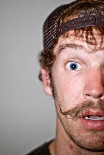 I am a combination of mustache and man.