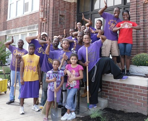 The Delta Chapter of Omega Psi Phi, Fraternity, Inc., exemplifying the Four Cardinal Principles: MANHOOD, SCHOLARSHIP, PERSEVERANCE, and UPLIFT.