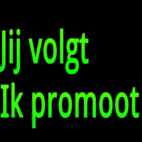 Als jij me volgt, dan promoot ik jou en je krijgt een followback. Wij retweeten ook leuke tweets.