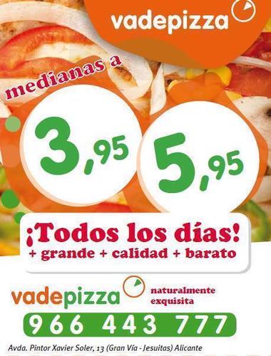 966 443 777 Prueba nuestras mejores pizzas tanto a Domicilio como Recoger.  Nos encontrarás en, Avenida Pintor Xavier Soler 13, Alicante