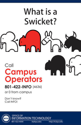BYU Campus Operators. For all your BYU-related questions, tweet at us here or call 422-4635.