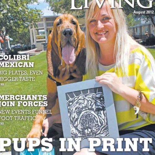 Boris the Bloodhound and Becky Adney create a collection of linoleum block prints of dog breeds! Check out our prints!