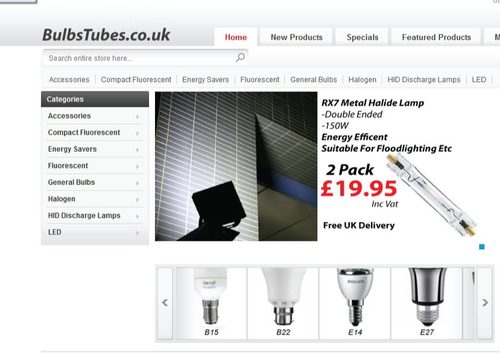 We are a website offering Light Bulbs, Halogen Lamps, Spot Lights, Tubes & Accessories from many leading manufactures including Panasonic, Philips, MK etc