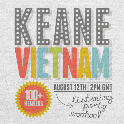 Official Keane fanclub in Vietnam.
We love KEANE (@keaneofficial) and we want them in Vietnam!