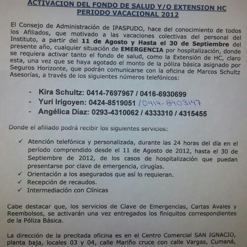 Instituto de Prevision y Asistencia Social del Personal Administrativo de la Universidad de Oriente