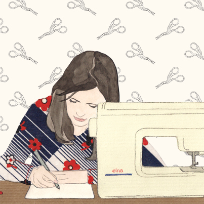 Designer Illustrator, specialising in portraits and stationery, using watercolour, paper and fabric.
