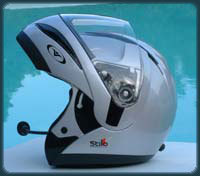 The first wireless hands free helmet.