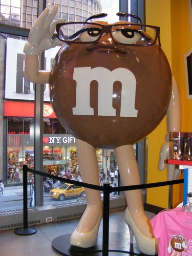 Crazy M&M lady.