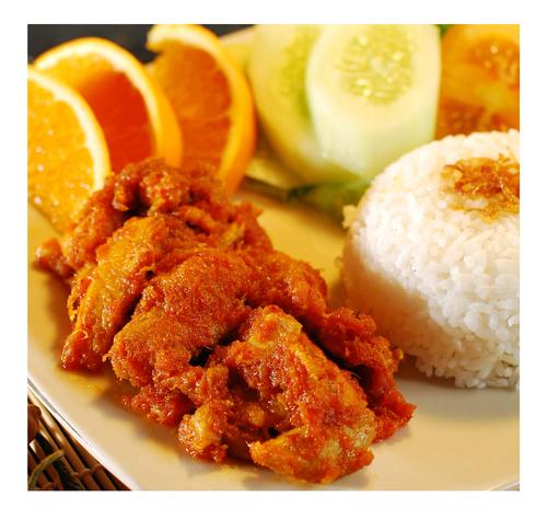 Food product made of chicken fillet with blend of indonesian herbs that makes Ayam Jeruk have an exotic and unique taste :)