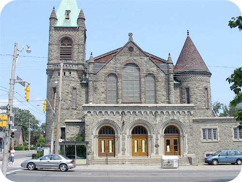 Saint Luke's United Church at 353 Sherbourne Street, Toronto, Ontario. The House of Friendship. All are welcome!