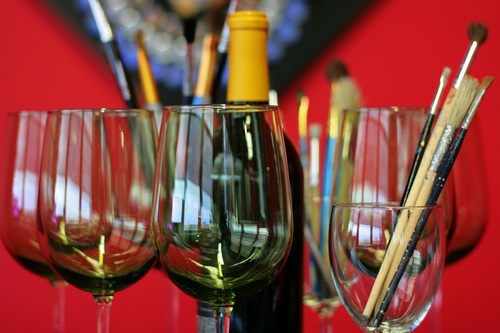 We are a Wine & Paint company in Chicago. Located in the Bridgeport Art Center!