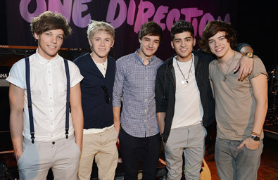I'm Louis this is Zayn,Harrys there with Liam Payne,Nialls Irish and he's cute and they all look good in suits