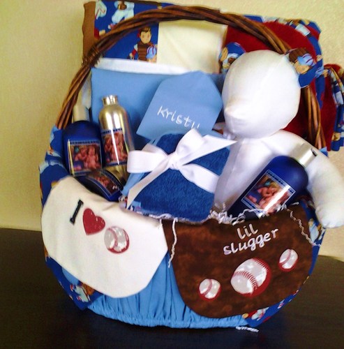 I do gift baskets, and custom make all the items that go into the basket. These items range from, baby bibs to personal quilts. The list goes on.