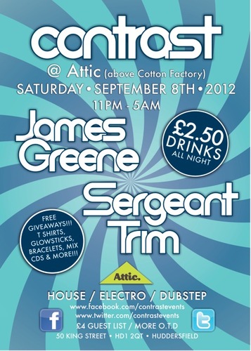 Contrastevents's profile picture. Events brand, hosting clubnights across the UK. Including 'Contrast' in Huddersfield. Founded by James Greene & Sergeant Trim. X