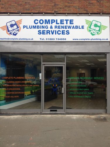 Complete Renewables (part of Complete Plumbing Services) - showroom in Oxted with all the latest renewable energy technology!
