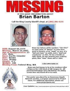 Sharing story of our friend Brian Barton missing 03/10/05 located deceased 07/29/17. Giving a voice to the missing, share flyers in your area! #BringThemHome