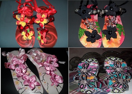 Faço havaianas decoradas!! 
 Deus sem mim é Deus, Eu sem Deus não sou ninguém!