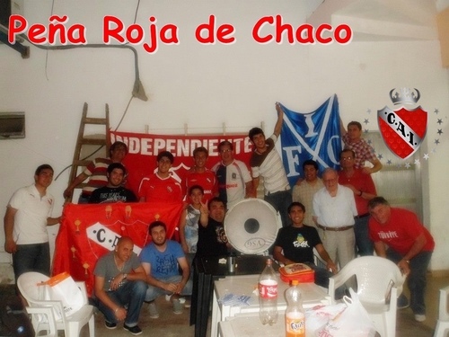 Peña Roja de Chaco, es una peña compuesta por personas que aman prondamente a independiente,  con el objetivo de seguir siempre al Club Atletico Independiente
