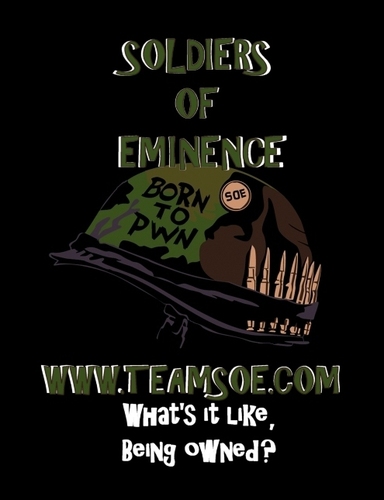 teamsoe's profile picture. Soldiers Of Eminence/Teamsoe is a online FPS squad/clan, established in 2001. Our server name always has http://t.co/uTAObisofO in the title. Steam Group: soe_
