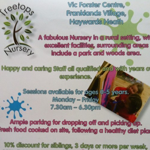 TreetopsNursery's profile picture. Treetops Day Nursery is a small, friendly, trustworthy nursery, providing day care/Pre-school sessions for children aged 0-5 years in a safe, rural location