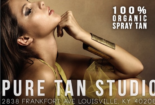 Pure Tan Studio in Louisville! 100% Organic Spray Tans that are customized to your skin tone.