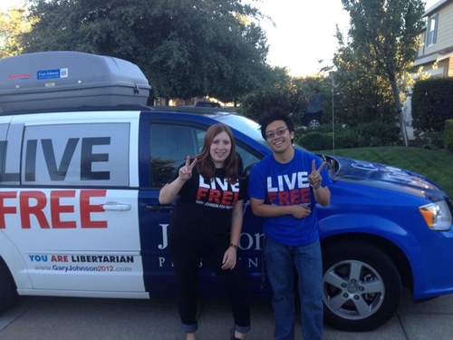 WesternGJVan's profile picture. We're Sarah Bales, Alvin Chen & Alan Grunberg & we drive the Western Freedom Van for the @GovGaryJohnson campaign! We hope to meet you along the campaign trail.