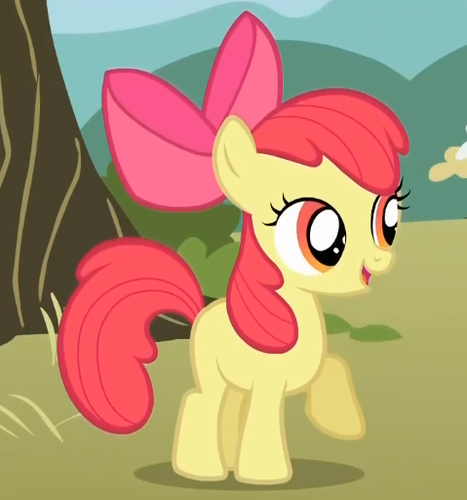 hey yall Applebloom here! just a earth pony lookin for her cutie mark! CMC! follow me on Instagram @_applebloom
