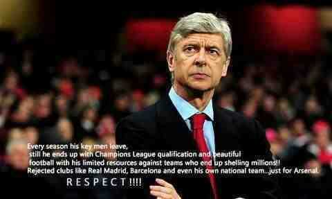 Manager of Arsenal. A team where class is worth more than cash. #VictoriaConcordiaCrescit