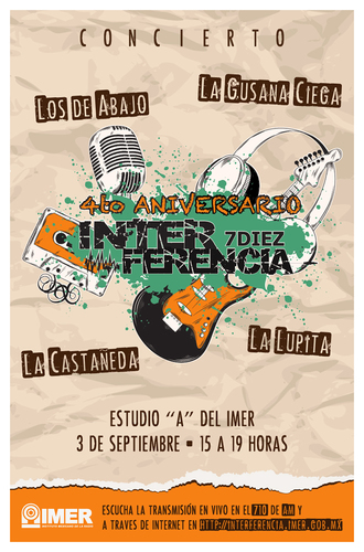 Emisora del Instituto Mexicano de la Radio transmitiendo las 24 horas, desde Mayorazgo 83 Col. Xoco, en México D.F.