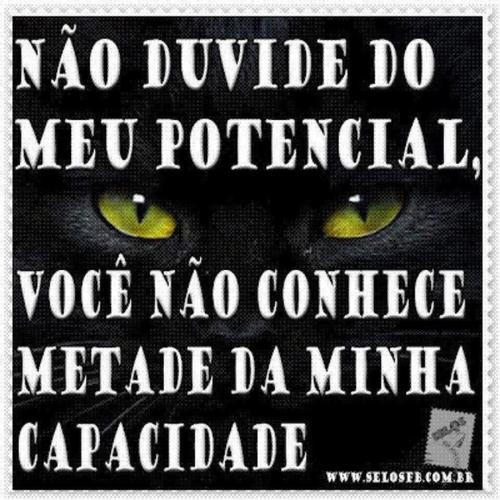EU SOU EU SE QUISER SABER O QUE ESSE EU SIGNIFICA VOCÊ TEM QUE ME CONHECER
,