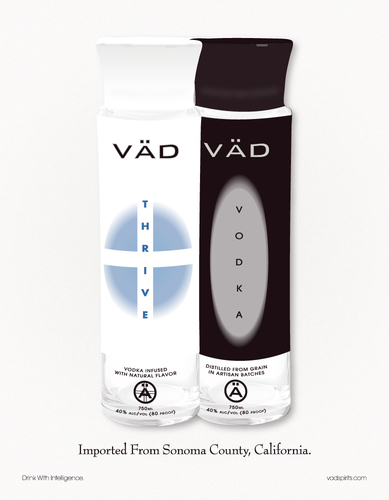 Small batch, artisan vodka, hand crafted in Sonoma County, California. Oh yeah, we also add vitamins to our THRIVE blend. Drink Better, Wake Better!