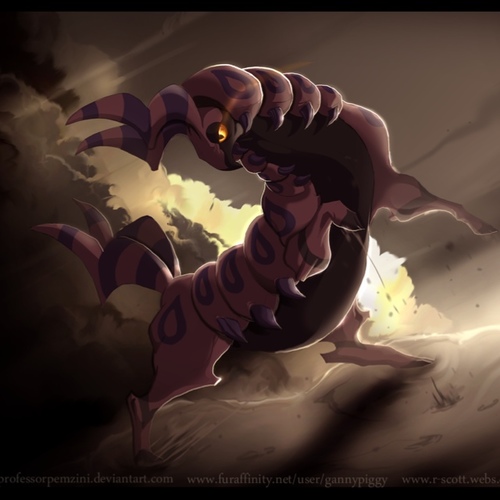 Scolipede. Trainer: @PrideOfJohto Best friend @FieryMoth