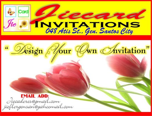 Design your own Invitation is what we wanted our clients to have, express what they like to happen, it may be simple yet came out elegant with our magic touch..