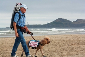 75 y/o concerned citizen, Walking across America, raising awareness about child abuse. Newport OR to D.C. Gonna deliver a million signatures to Capital Hill.