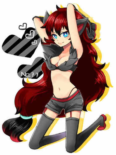 Hi Im Zoroark! #Female Trainer: @TrainerNaomi Moves: Dig Dark Pulse Transform and Shadow Claw. ♥ My Bf @AmericanZoroark♥