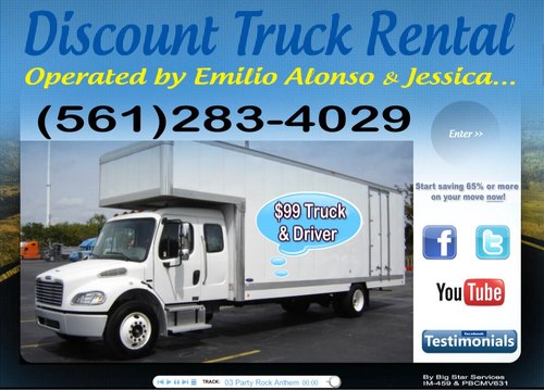 DISCOUNT TRUCK RENTAL PROVIDES ALL YOUR TRUCK RENTAL NEEDS FOR THE LOWEST RATE IN PALM BEACH COUNTY.
