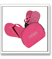 The first emergency flip-flop that folds in half and comes packaged in a matching pouch.