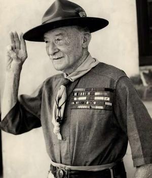ESPAÑOLES, SOY BADEN POWELL Y HE RESUCITADO, ESTOY AQUÍ PARA RECLAMAR LA GRANDEZA QUE LE CORRESPONDE A LOS SCOUTS DE ESPAÑA Y DEL RESTO DEL MUNDO