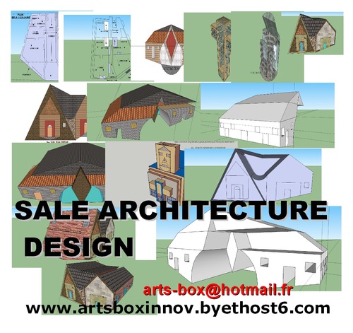 I AM DESIGNER I SELL ARCHITECTURE DESIGN, PLAN LICENCE , INDUSTRIAL DESIGN AND SERVICE GRAPHIC WEB DESIGN
CONTACT arts-box@hotmail.fr Budget $500 at $20000