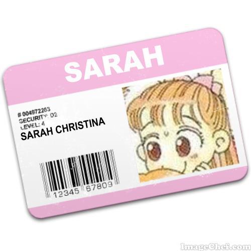my name is Sarah Christina
I'm school at SD Mawar Saron Taman Cibodas
I'm a Capricorn