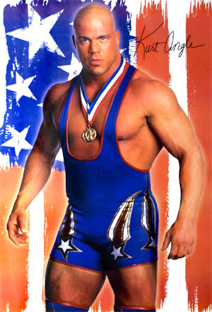 I'm not the real Kurt Angle,I'M a great fan of him and this is an account Twitter that i use for a Facebook Group :D Kurt Angle,best wrestler of all time..