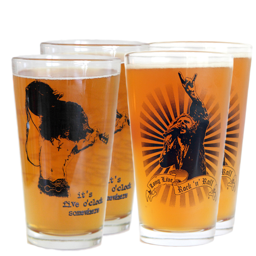 Custom rock 'n roll pint glasses featuring images by rock photographer, Gene Kirkland.  http://t.co/lvknPtbMxq