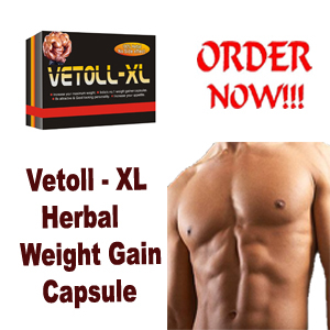 VETOLL-XL capsule when taken regularly along with healthy diet and daily exercise works as the best weight gainer supplement.