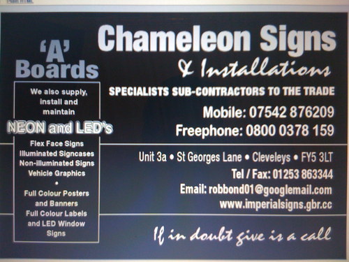 we suppy and Install sign local to Blackpool & Nation-wide