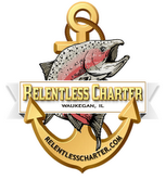 Relentless charter Chicago Lake Michigan Fishing Charter in Waukegan Illinois. Trout Salmon and Perch Fishing Charters