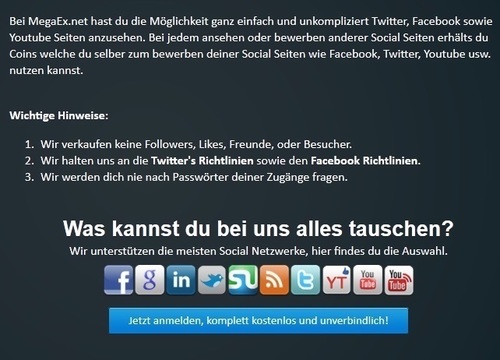 MegaExNet's profile picture. Facebook, Twitter und Youtube Tausch